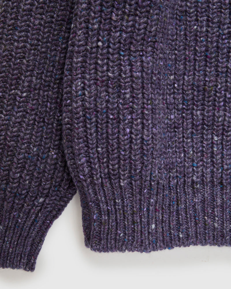 "Taste Of The Future" Wool Knit Sweater in Violet Dreams