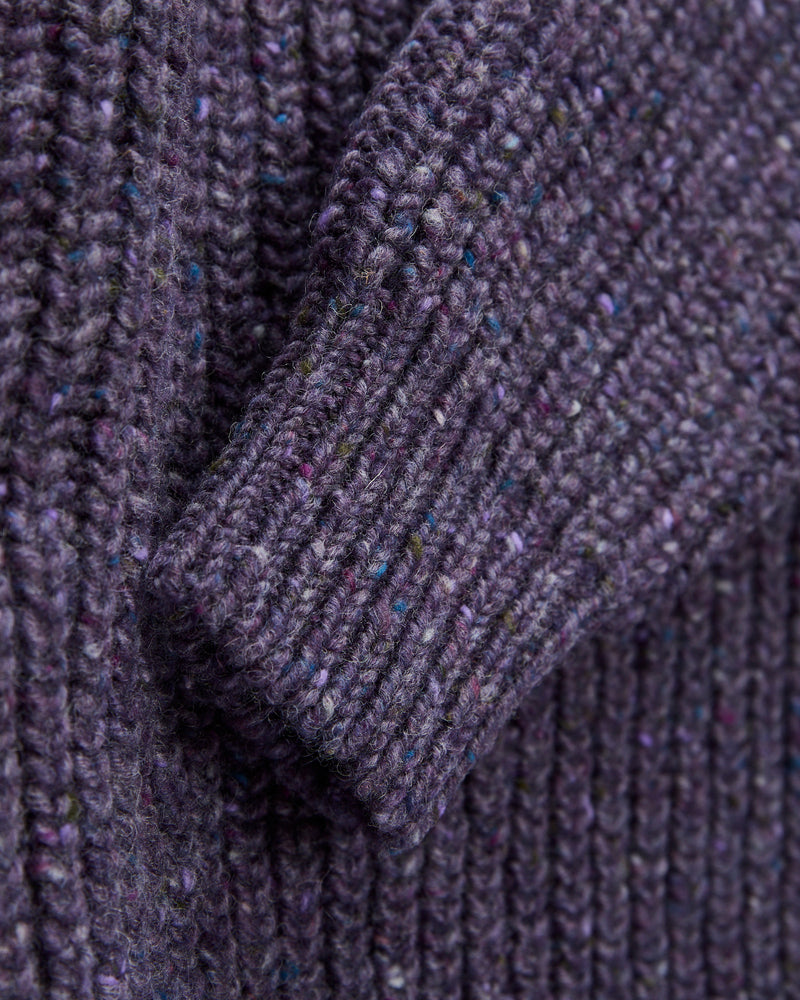 "Taste Of The Future" Wool Knit Sweater in Violet Dreams