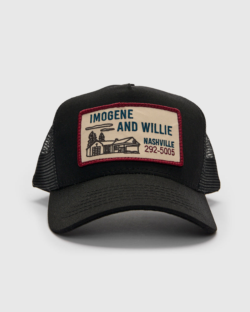 Service Station Trucker Cap in Black