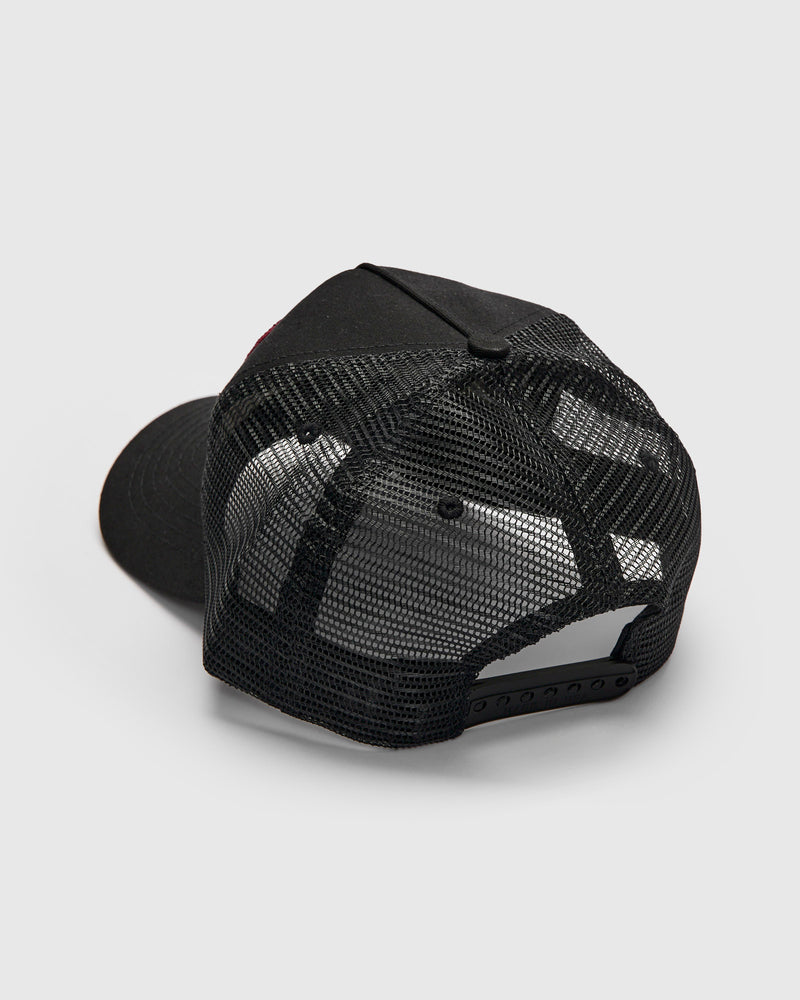 Service Station Trucker Cap in Black