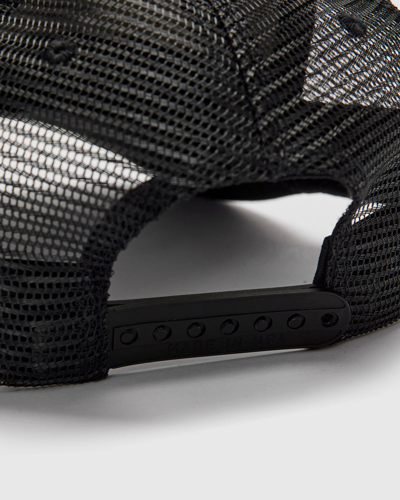 Service Station Trucker Cap in Black