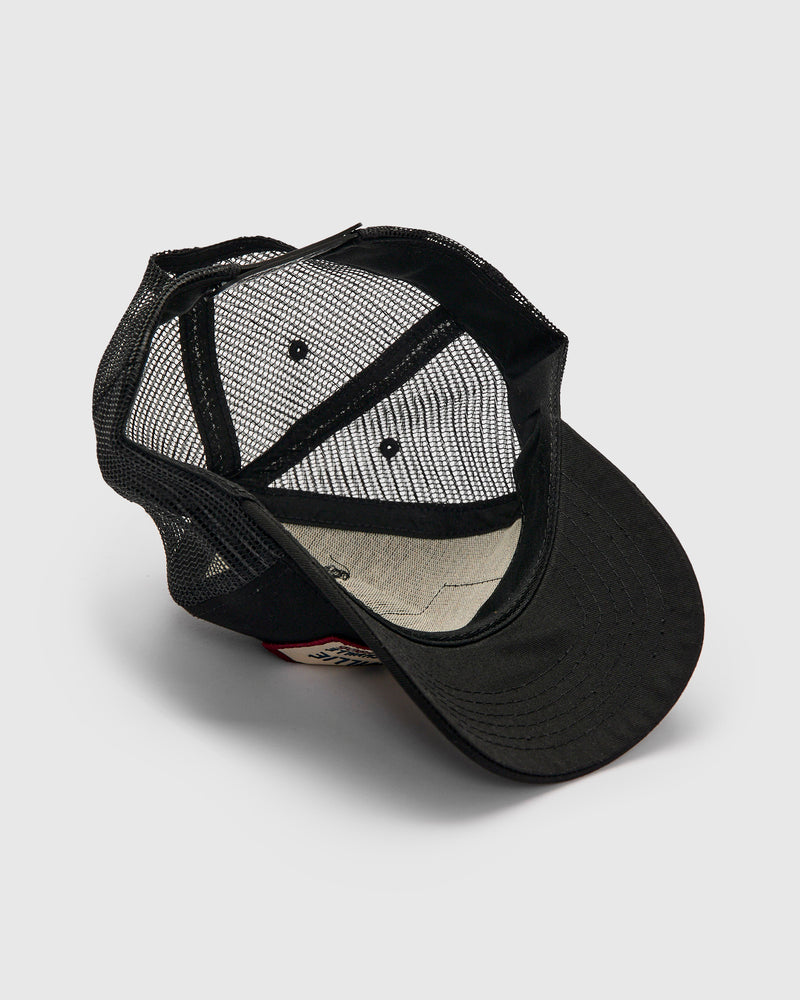 Service Station Trucker Cap in Black