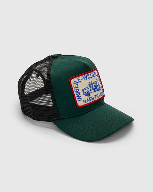 Tow Service Trucker Cap in Green