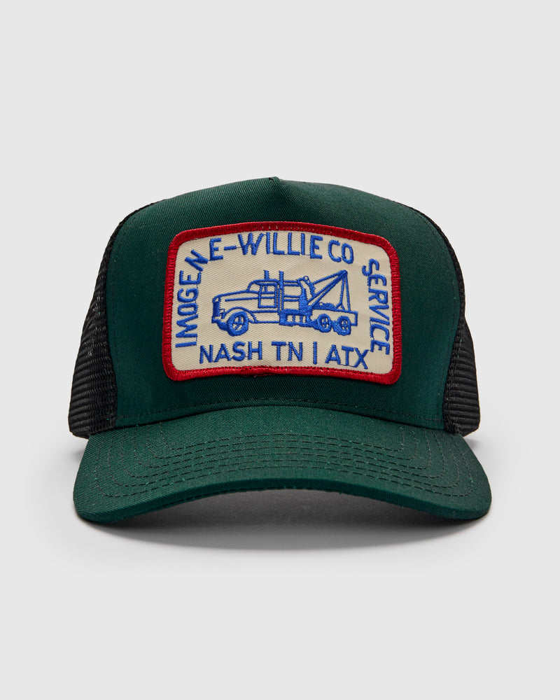 Tow Service Trucker Cap in Green