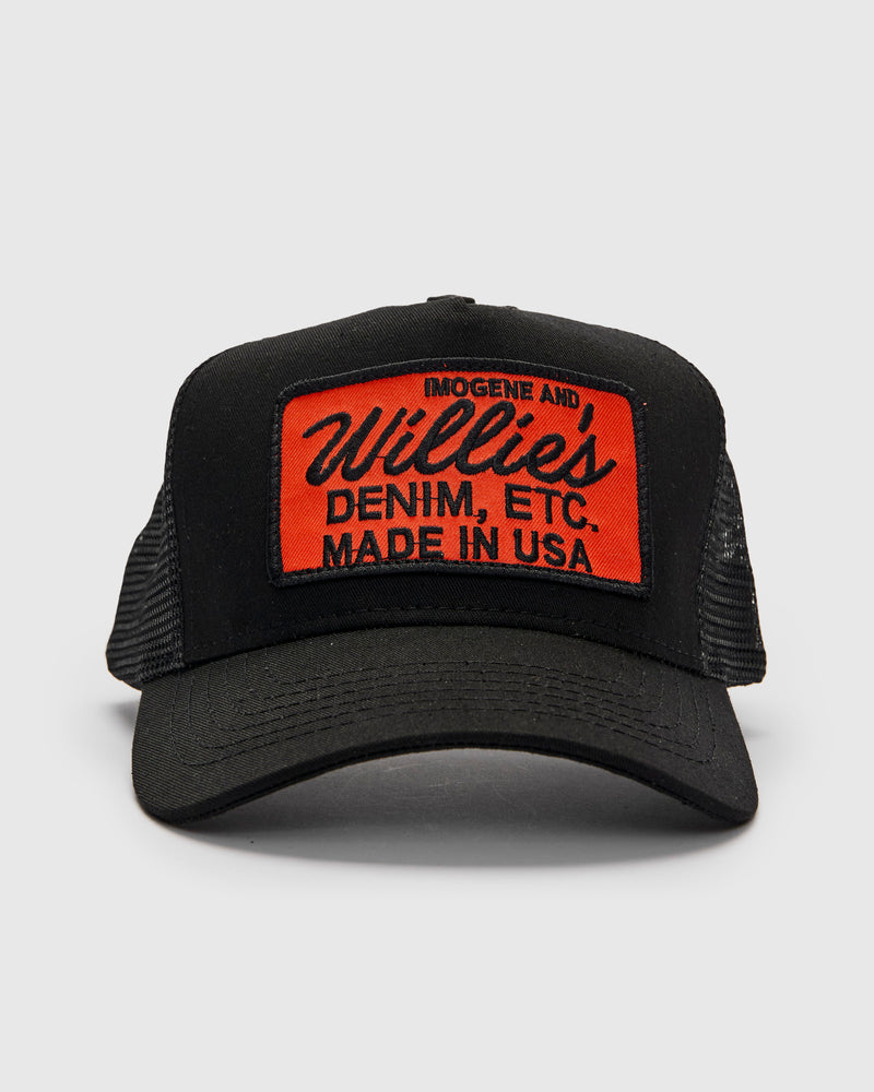 "Denim, Etc." Trucker Cap in Black