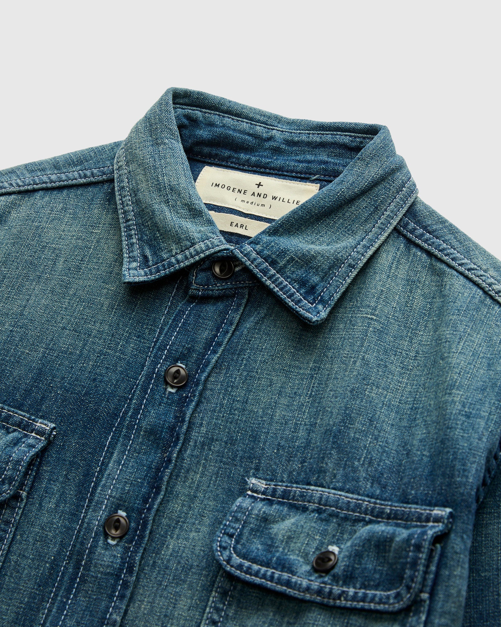 Earl Selvedge Denim Shirt in Dark Washed Indigo – Blue Owl Workshop
