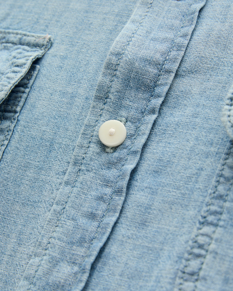 Earl Chambray Shirt in Washed Indigo