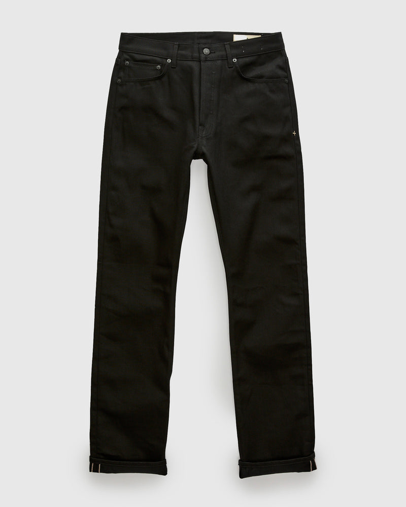 "Willie" 13oz Black Selvedge Denim - Classic Straight Fit