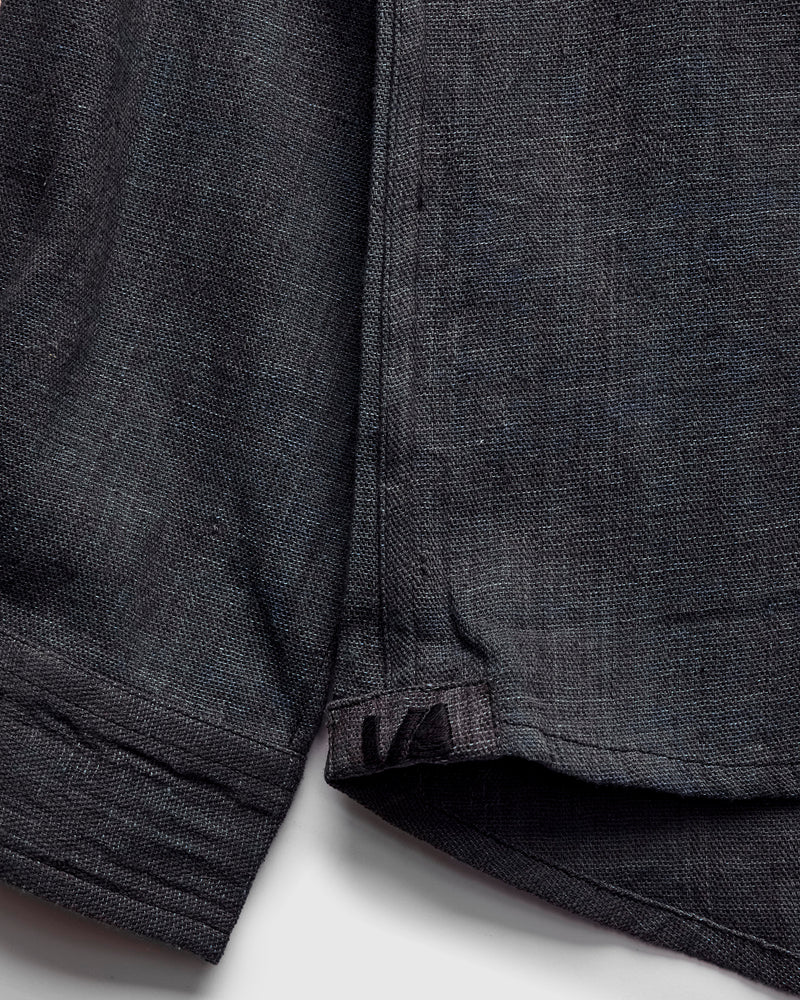 Matty Shirt in Handwoven Iron/Indigo