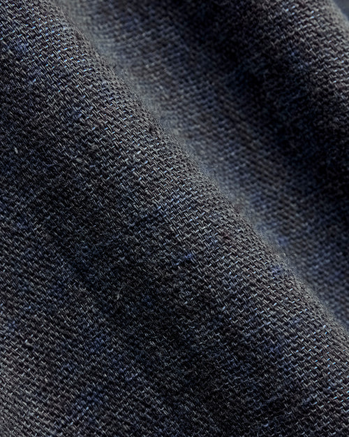 Matty Shirt in Handwoven Iron/Indigo