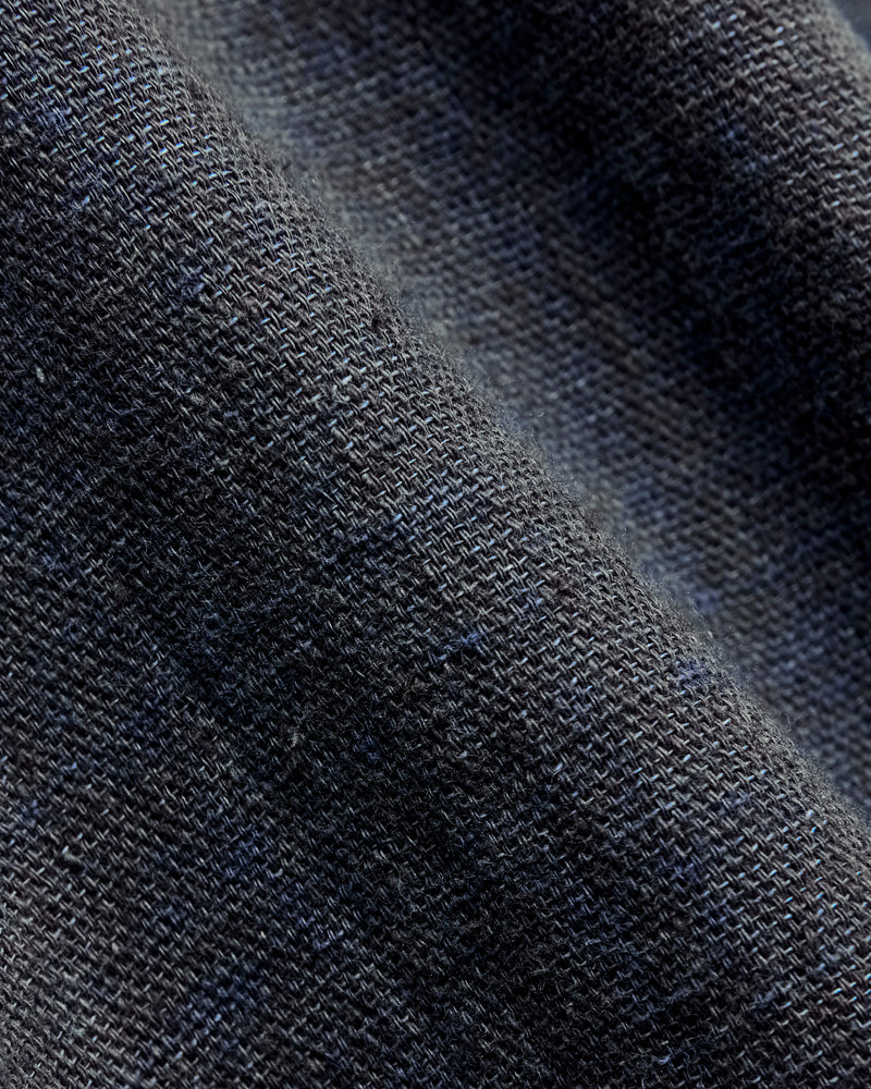 Matty Shirt in Handwoven Iron/Indigo