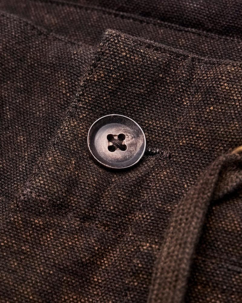 Raka Pants in Iron Brown Crackle Canvas