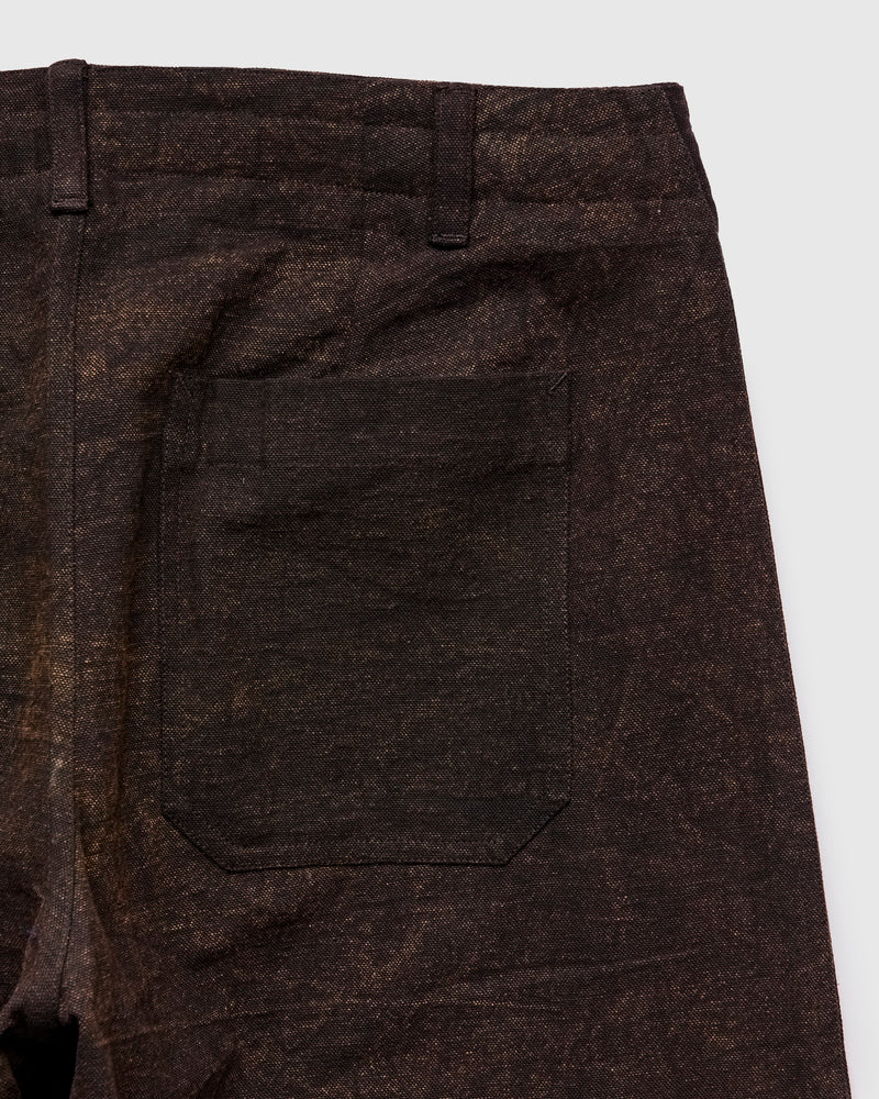 Raka Pants in Iron Brown Crackle Canvas