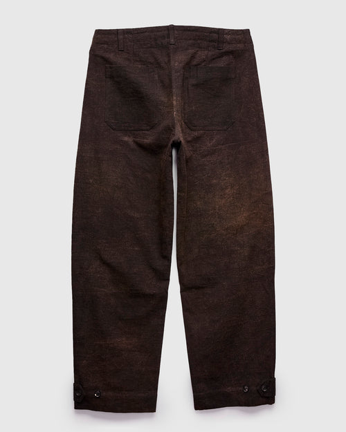 Raka Pants in Iron Brown Crackle Canvas