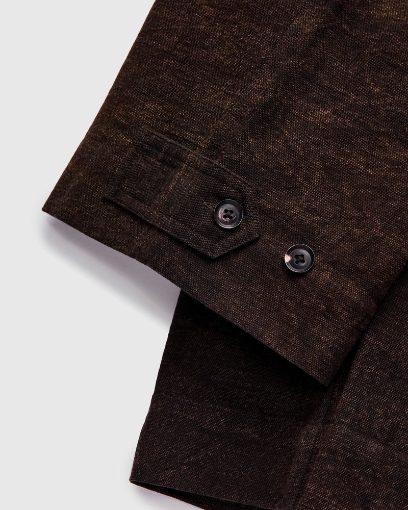 Raka Pants in Iron Brown Crackle Canvas