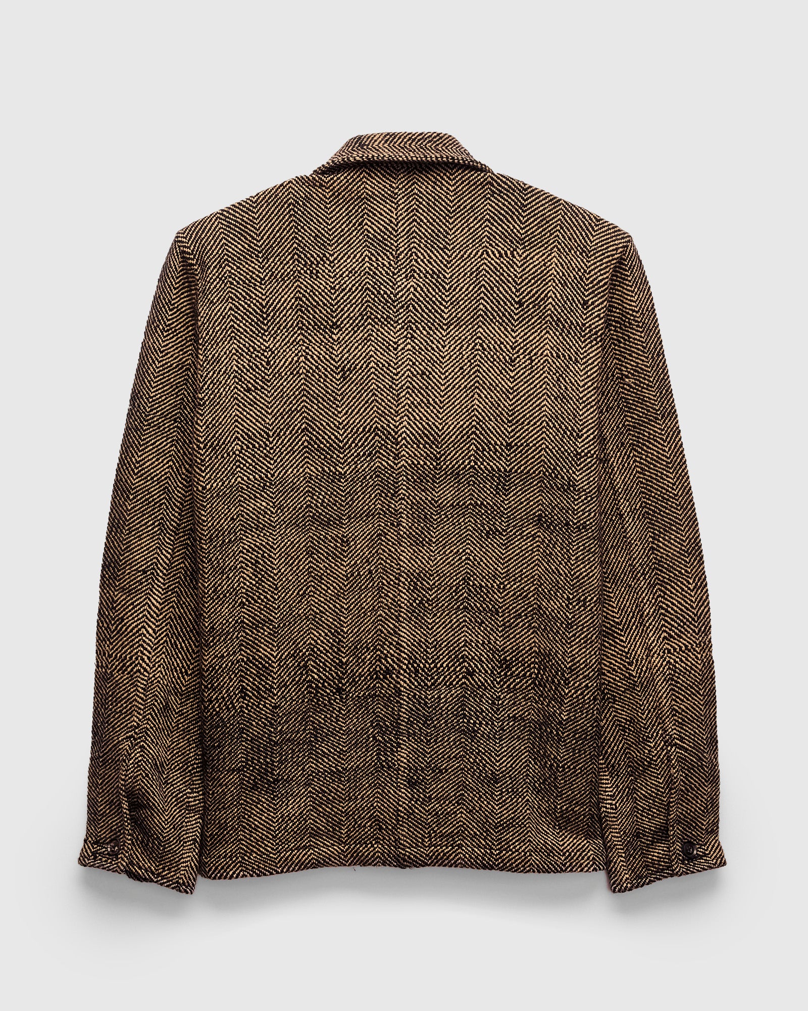 Study Jacket in Iron Black/Cutch Tan Herringbone – Blue Owl