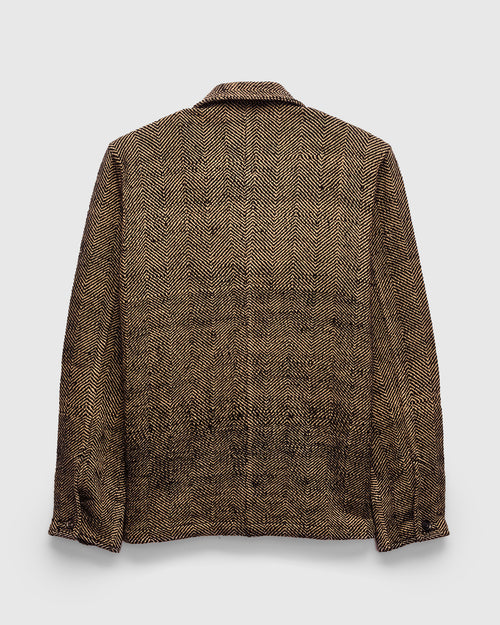 Study Jacket in Iron Black/Cutch Tan Herringbone