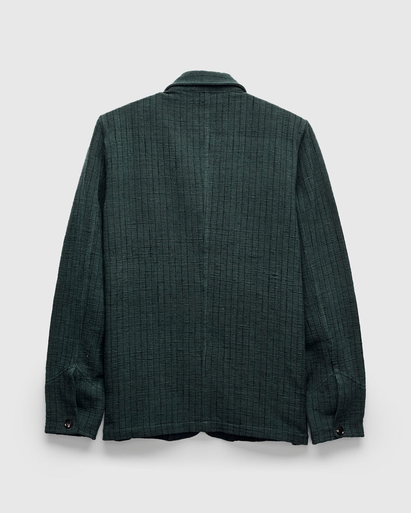 Study Jacket in Midnight Teal/Iron Black Ticking Stripe