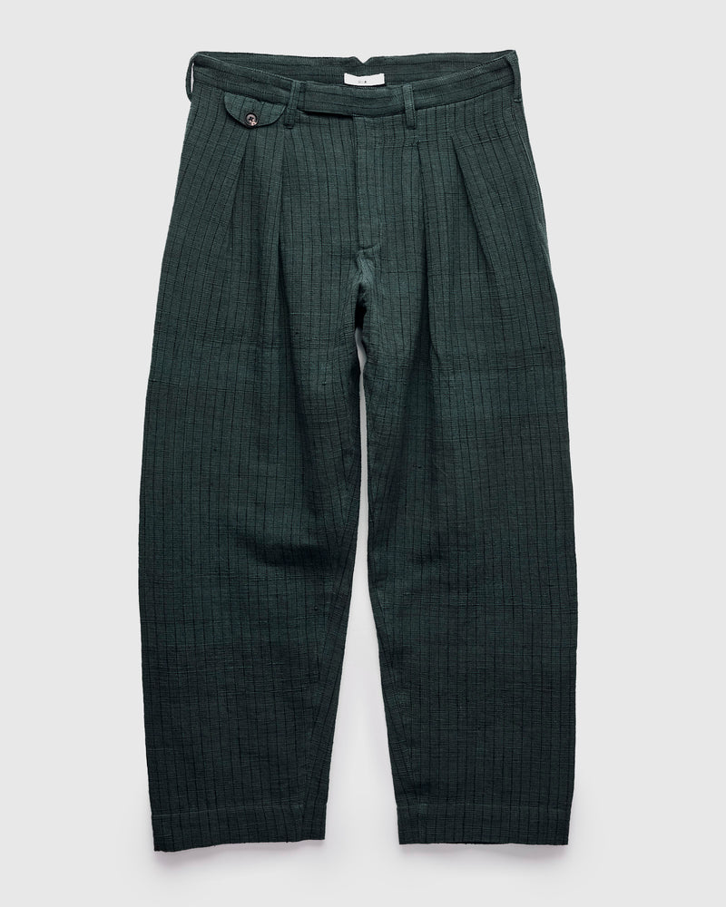 Shakoor Pants in Midnight Teal/Iron Black Ticking Stripe