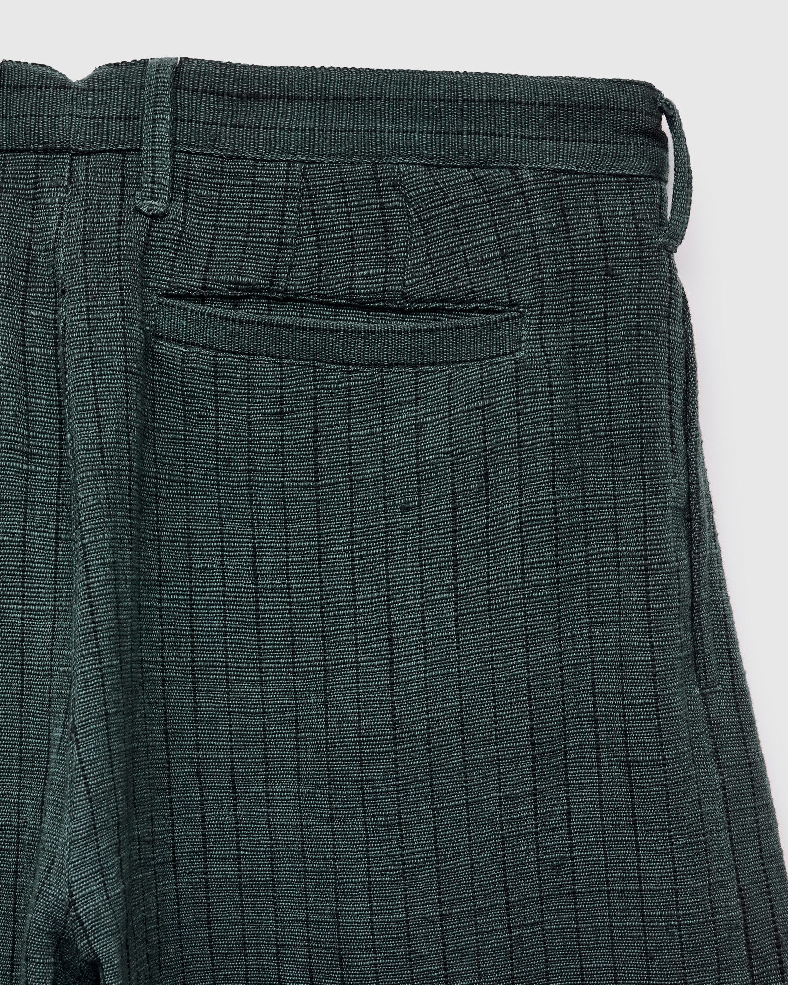 Shakoor Pants in Midnight Teal/Iron Black Ticking Stripe