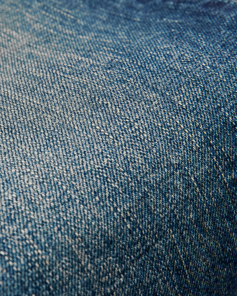 J401-D01 "US Cotton Dark Wash" 14.8oz Washed Selvedge Denim - Classic Straight Fit