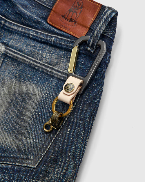 Carabiner Keychain in Beige