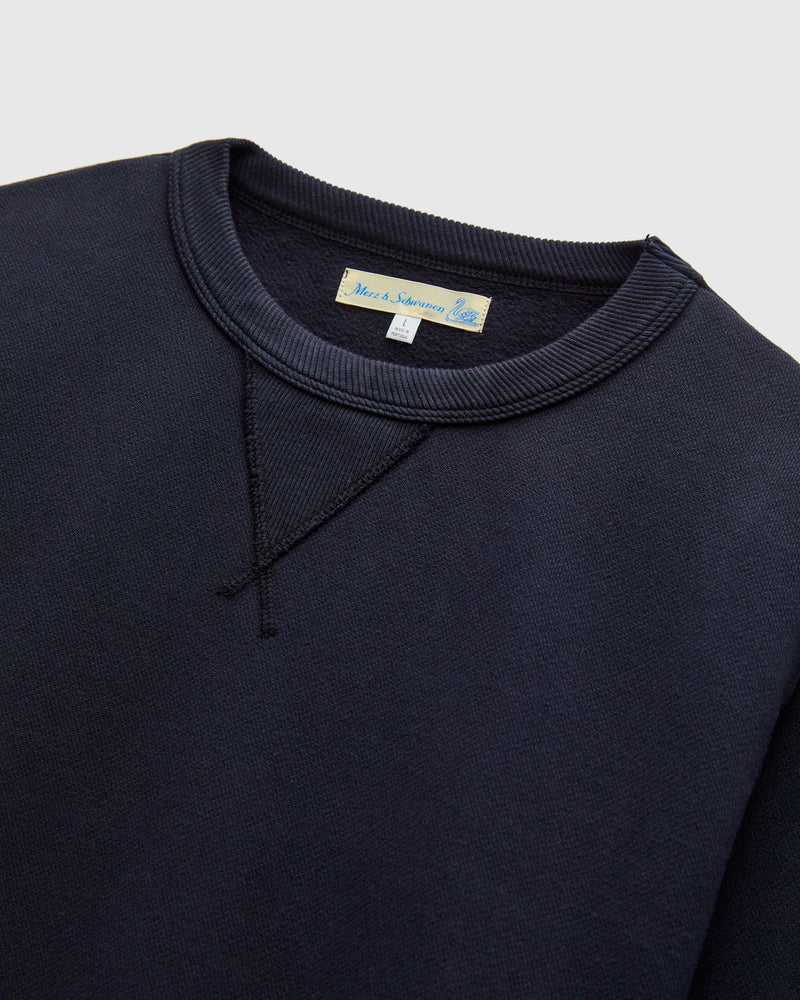 CSW28 "Good Basics" Organic Cotton Crewneck Sweater in Dark Navy