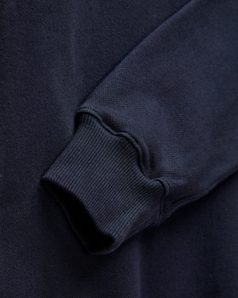 CSW28 "Good Basics" Organic Cotton Crewneck Sweater in Dark Navy