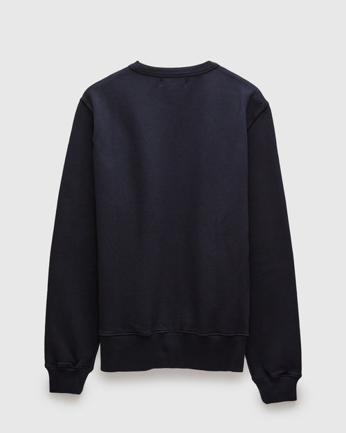CSW28 "Good Basics" Organic Cotton Crewneck Sweater in Dark Navy