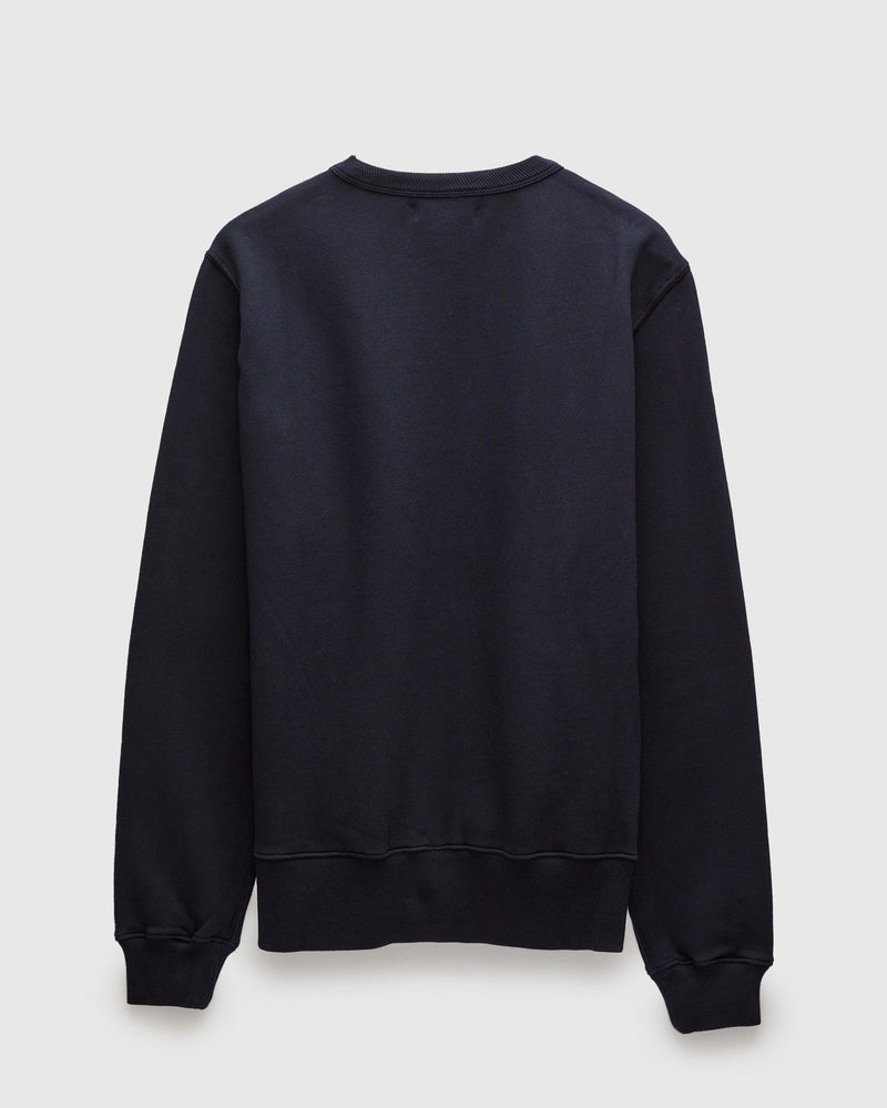CSW28 "Good Basics" Organic Cotton Crewneck Sweater in Dark Navy
