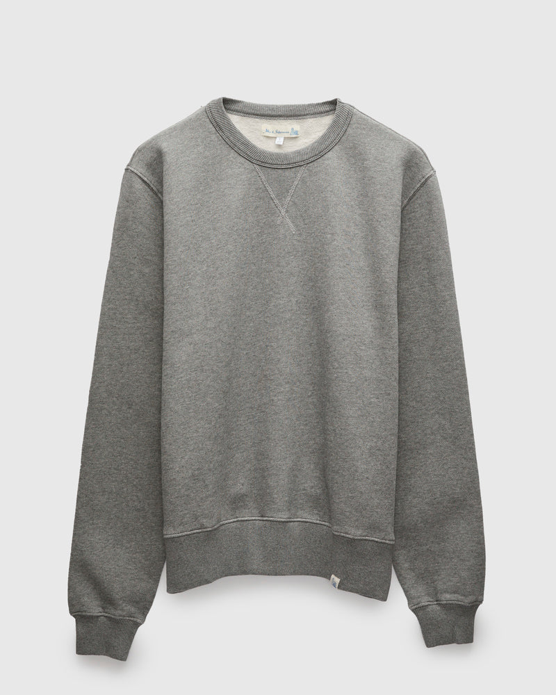 CSW28 "Good Basics" Organic Cotton Crewneck Sweater in Grey Melange