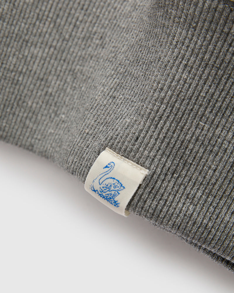 CSW28 "Good Basics" Organic Cotton Crewneck Sweater in Grey Melange