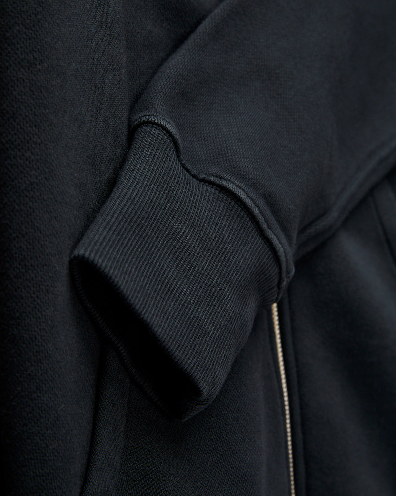 HDJKT02 "Good Basics" Organic Cotton Zip Hoodie in Charcoal