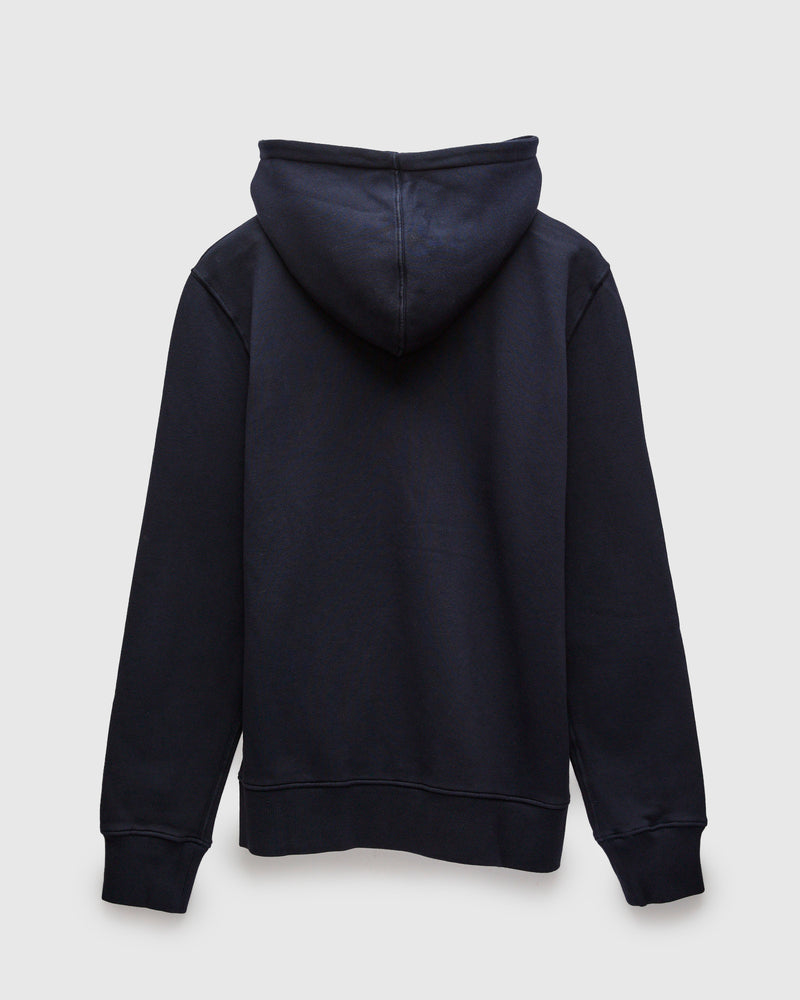 HDJKT02 "Good Basics" Organic Cotton Zip Hoodie in Dark Navy