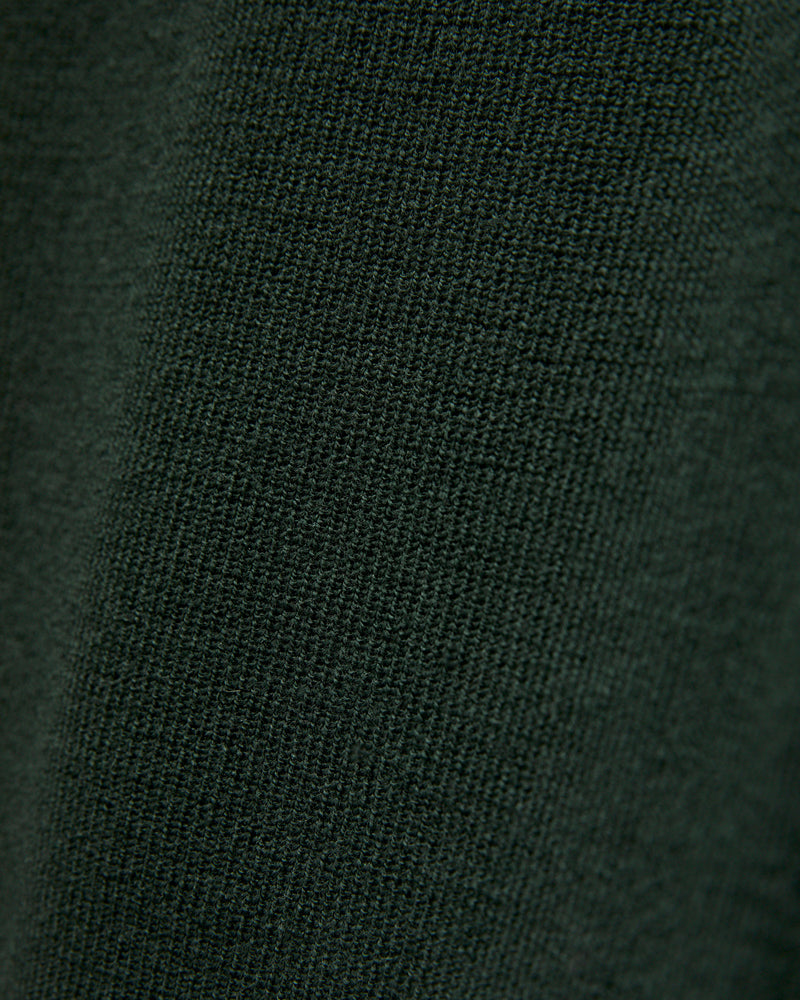 MWCC01 "Good Basics" Merino Wool Knit Sweater in Bottle Green