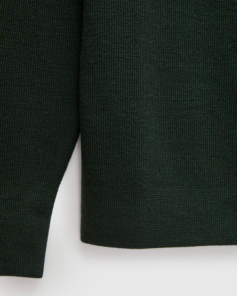 MWCC01 "Good Basics" Merino Wool Knit Sweater in Bottle Green