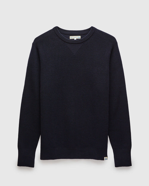 MWCC01 "Good Basics" Merino Wool Knit Sweater in Dark Navy