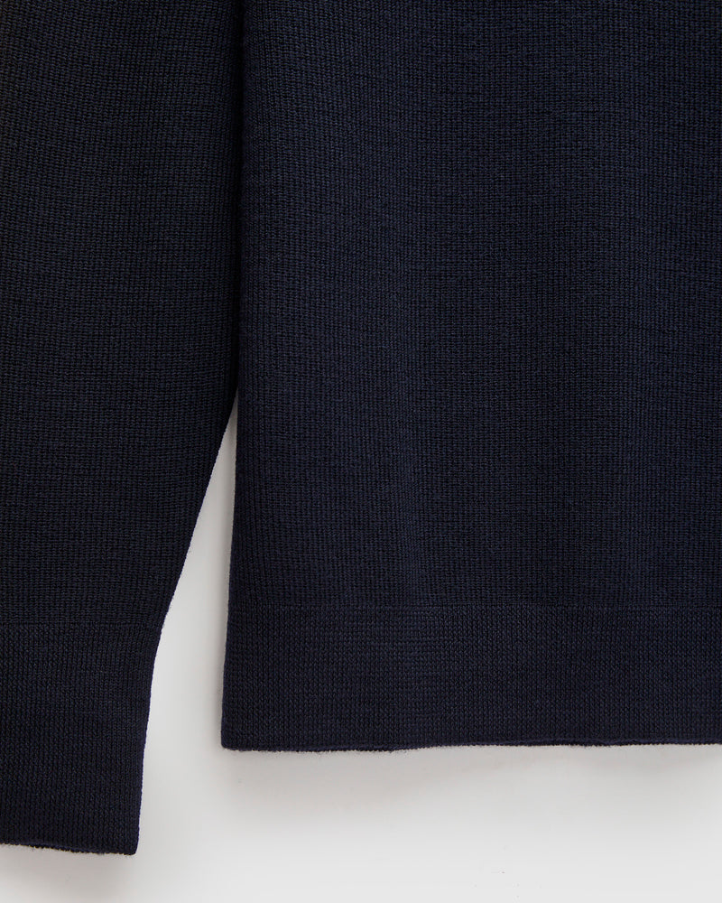 MWCC01 "Good Basics" Merino Wool Knit Sweater in Dark Navy