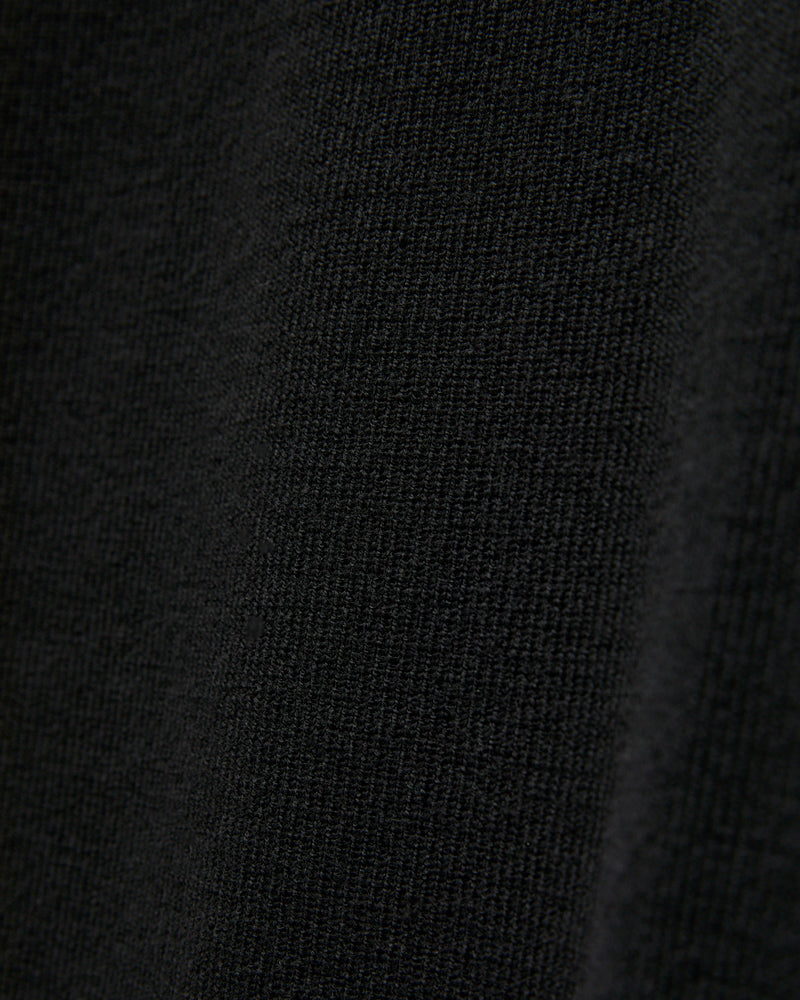 MWCC01 "Good Basics" Merino Wool Knit Sweater in Deep Black
