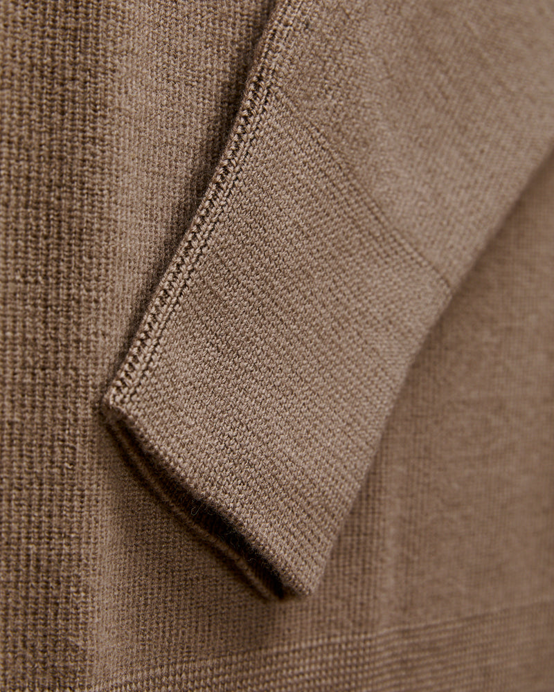 MWCC01 "Good Basics" Merino Wool Knit Sweater in Grain