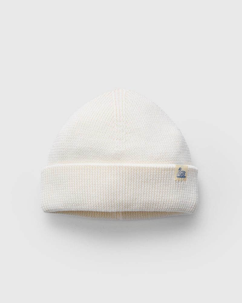 Merino Wool Ribbed Beanie in Nature