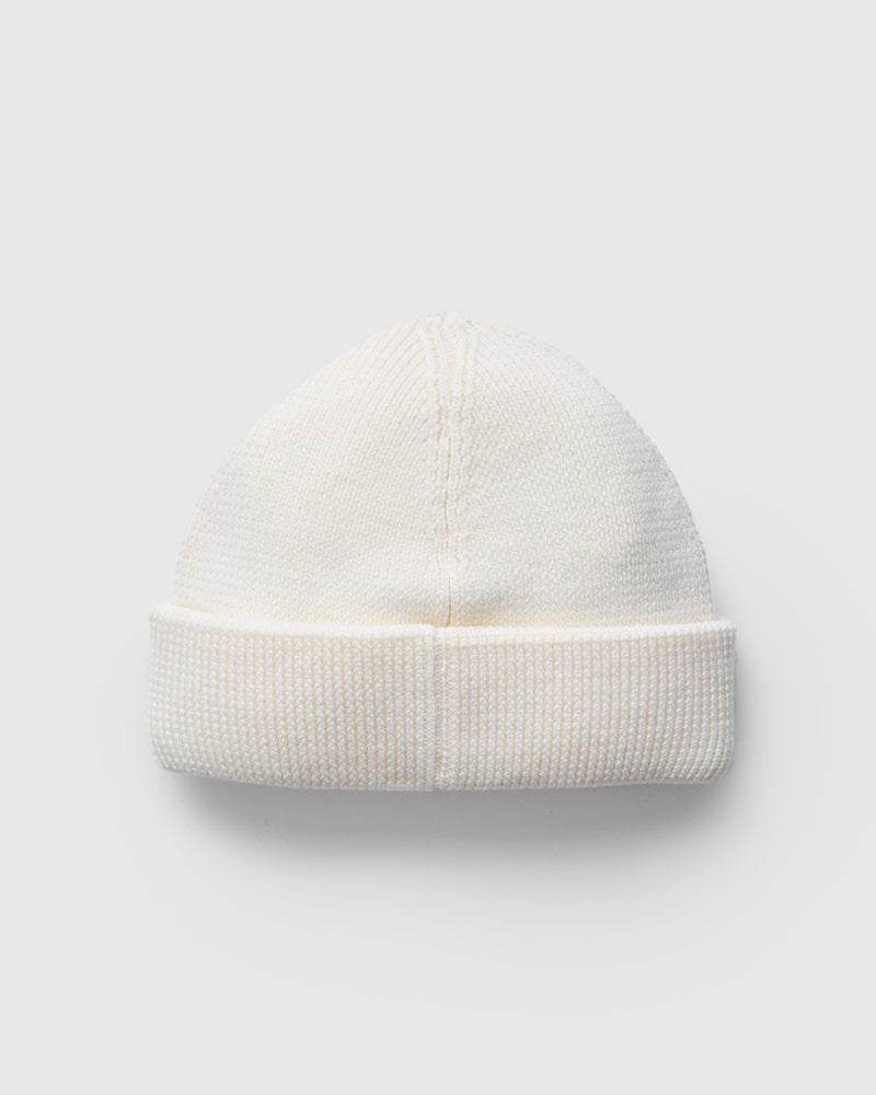 Merino Wool Ribbed Beanie in Nature