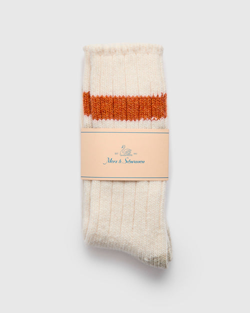 Recycled Wool Socks in Natural/Amber