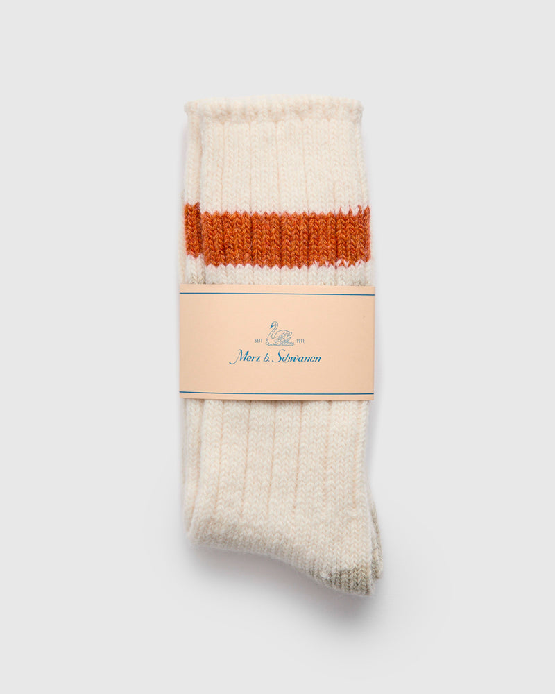 Recycled Wool Socks in Natural/Amber