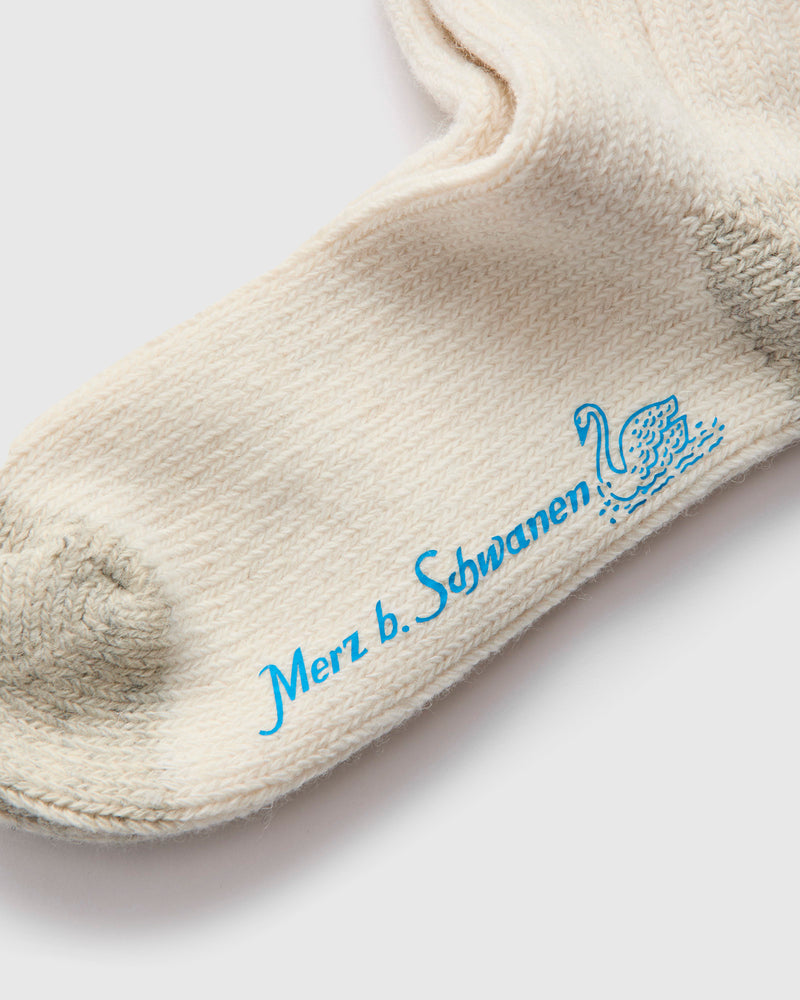 Recycled Wool Socks in Natural/Charcoal