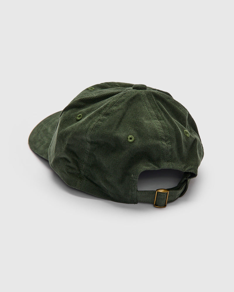 Swan Logo Corduroy Cap in Forest