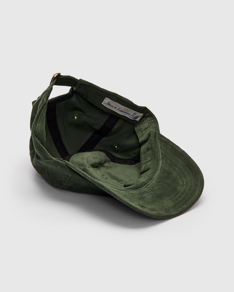 Swan Logo Corduroy Cap in Forest