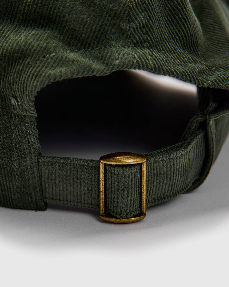 Swan Logo Corduroy Cap in Forest