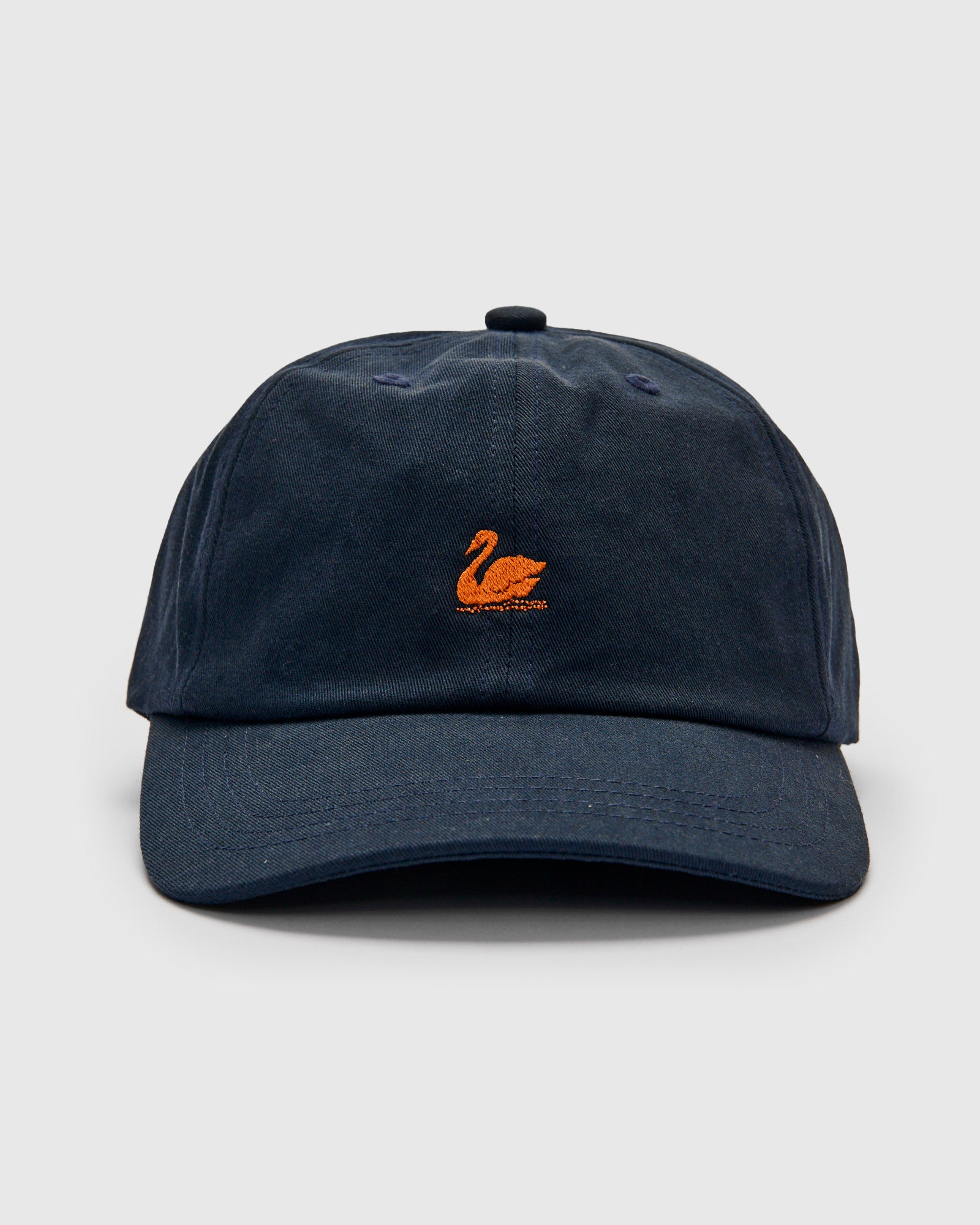 Swan Logo Gabardine Cap in Night Blue – Blue Owl Workshop