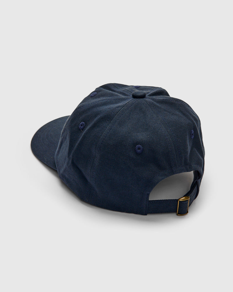 Swan Logo Gabardine Cap in Night Blue